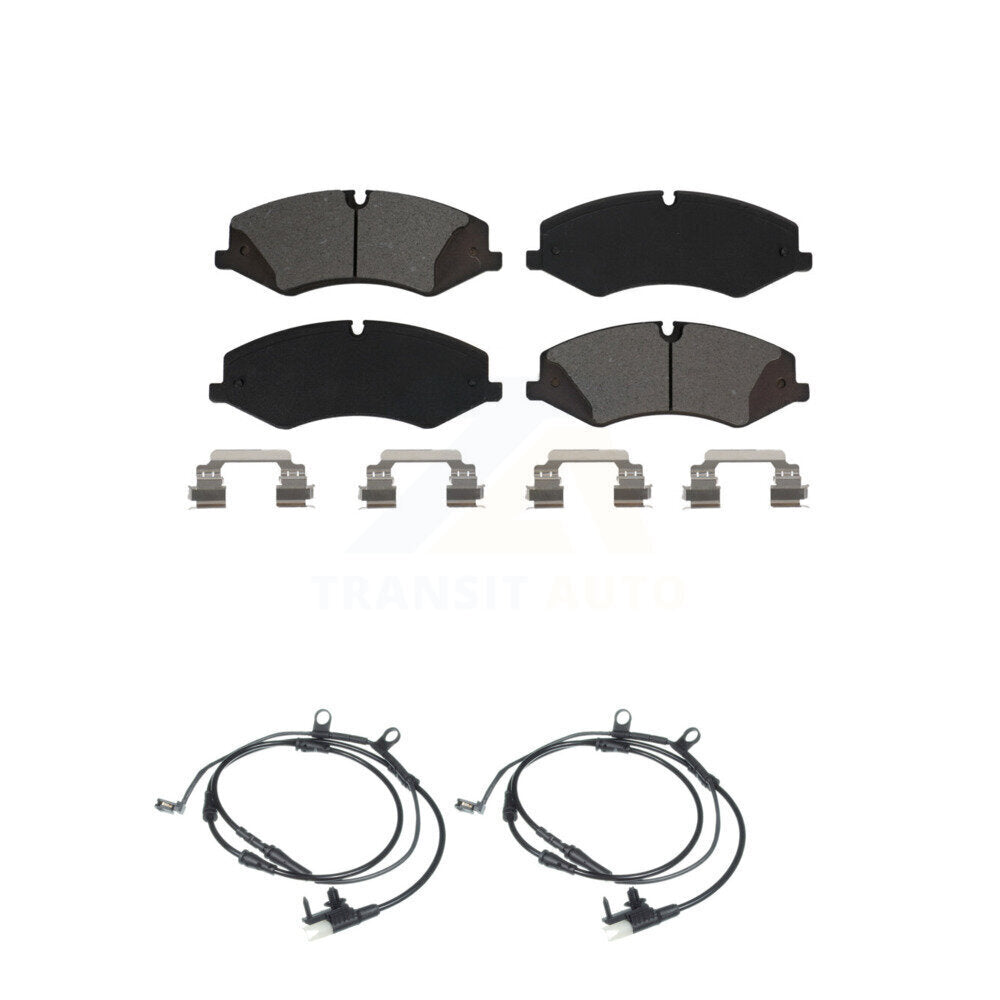 Semi-Metallic Disc Brake Pads & Wear Sensor Front Kit For Land Rover Range Sport