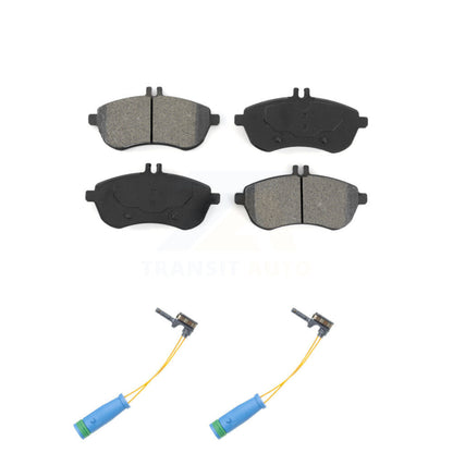Semi-Metallic Brake Pad & Wear Sensor Front Kit For 2012 Mercedes-Benz C250 1.8L