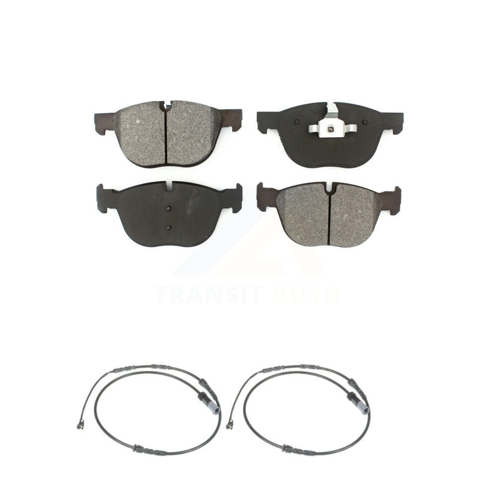 Semi-Metallic Disc Brake Pad And Wear Sensor Front Kit For 2016-2018 BMW X4 M40i