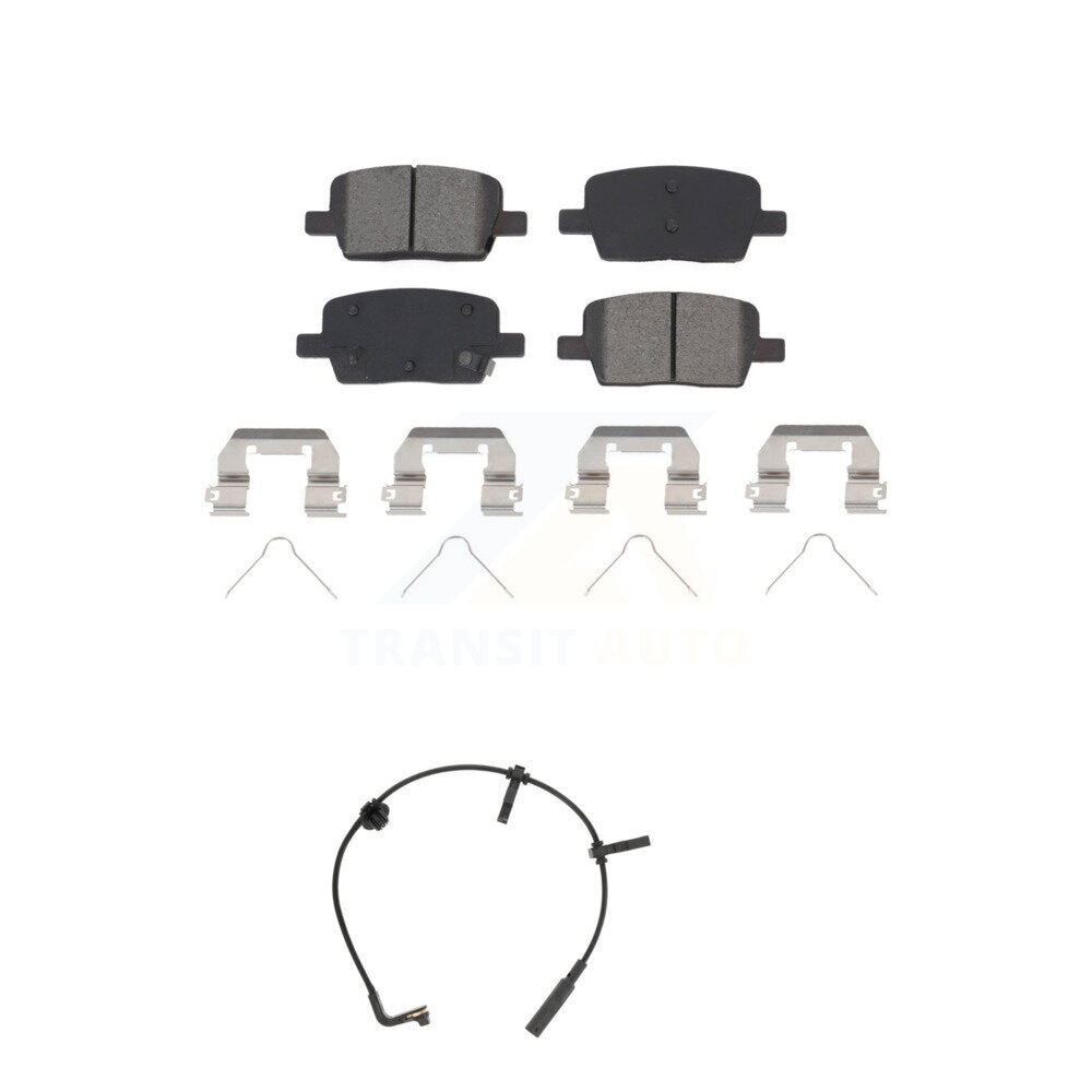 Semi-Metallic Disc Brake Pads And Wear Sensors Rear Kit For Cadillac CT6