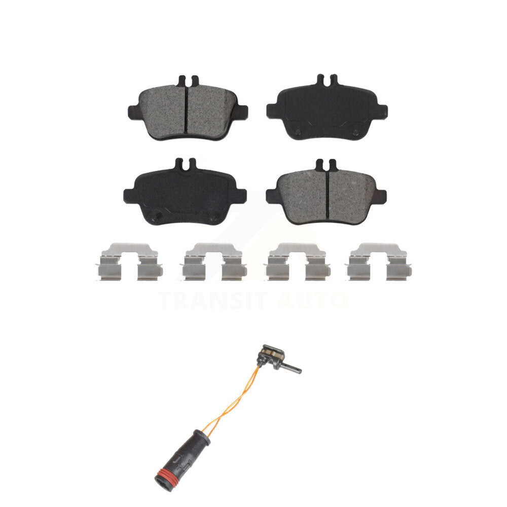 Semi-Metallic Disc Brake Pads And Wear Sensors Rear Kit For Mercedes-Benz SLK350