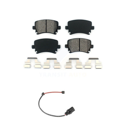 Semi-Metallic Disc Brake Pads And Wear Sensors Rear Kit For 2011 Audi A6