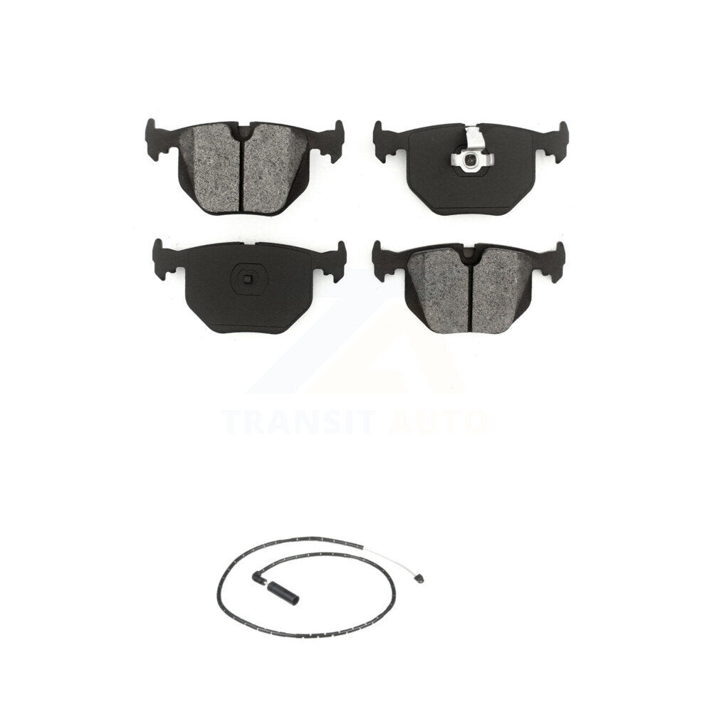 Semi-Metallic Disc Brake Pads And Wear Sensors Rear Kit For 2004-2010 BMW X3