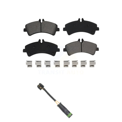 Semi-Metallic Brake Pad And Wear Sensor Rear Kit For Mercedes-Benz Sprinter 3500