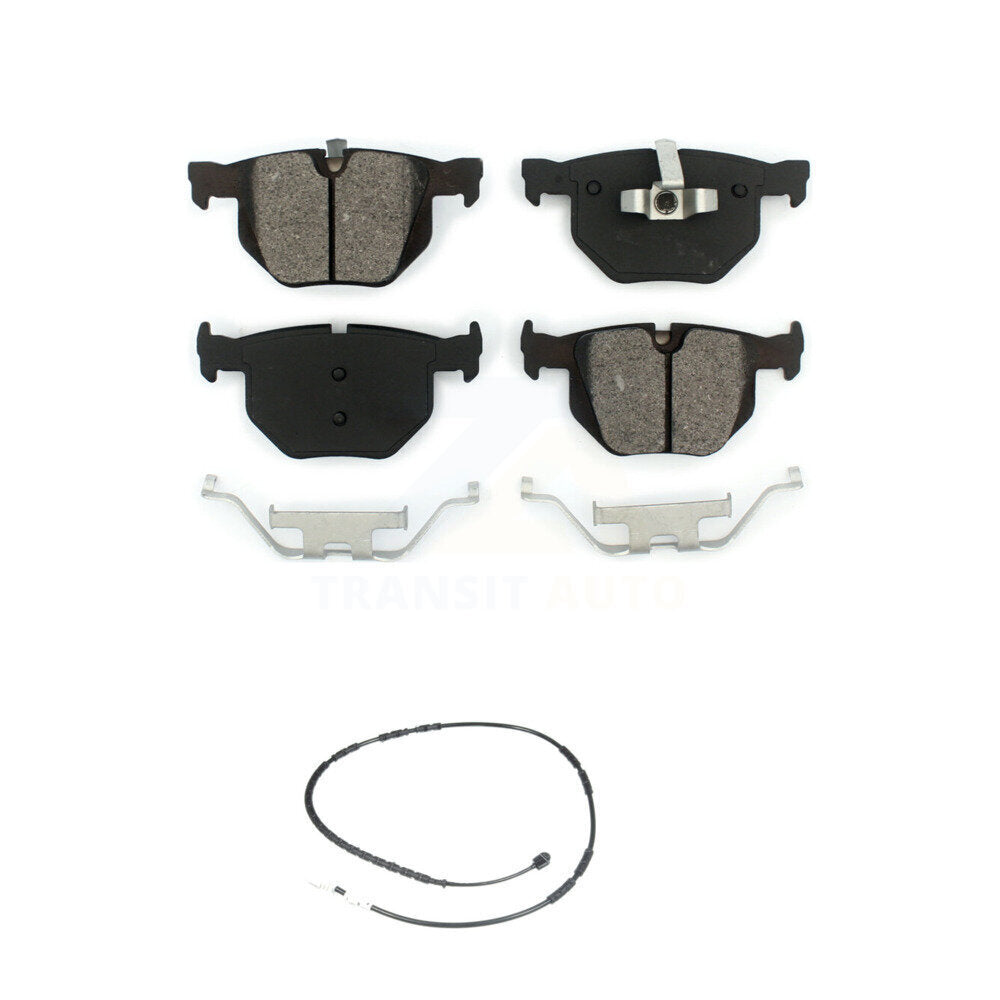 Semi-Metallic Disc Brake Pads And Wear Sensors Rear Kit For BMW 335i 335is 335d