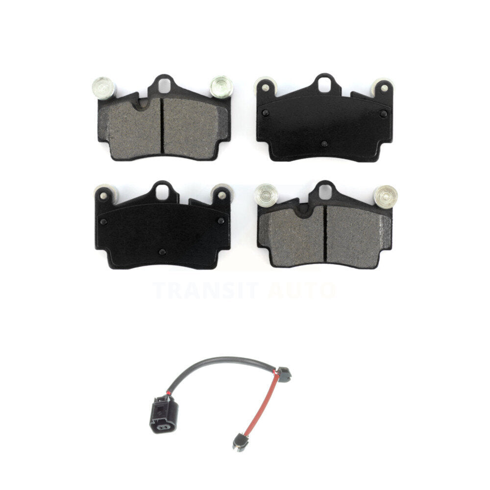 Semi-Metallic Disc Brake Pads And Wear Sensors Rear Kit For Porsche Cayenne