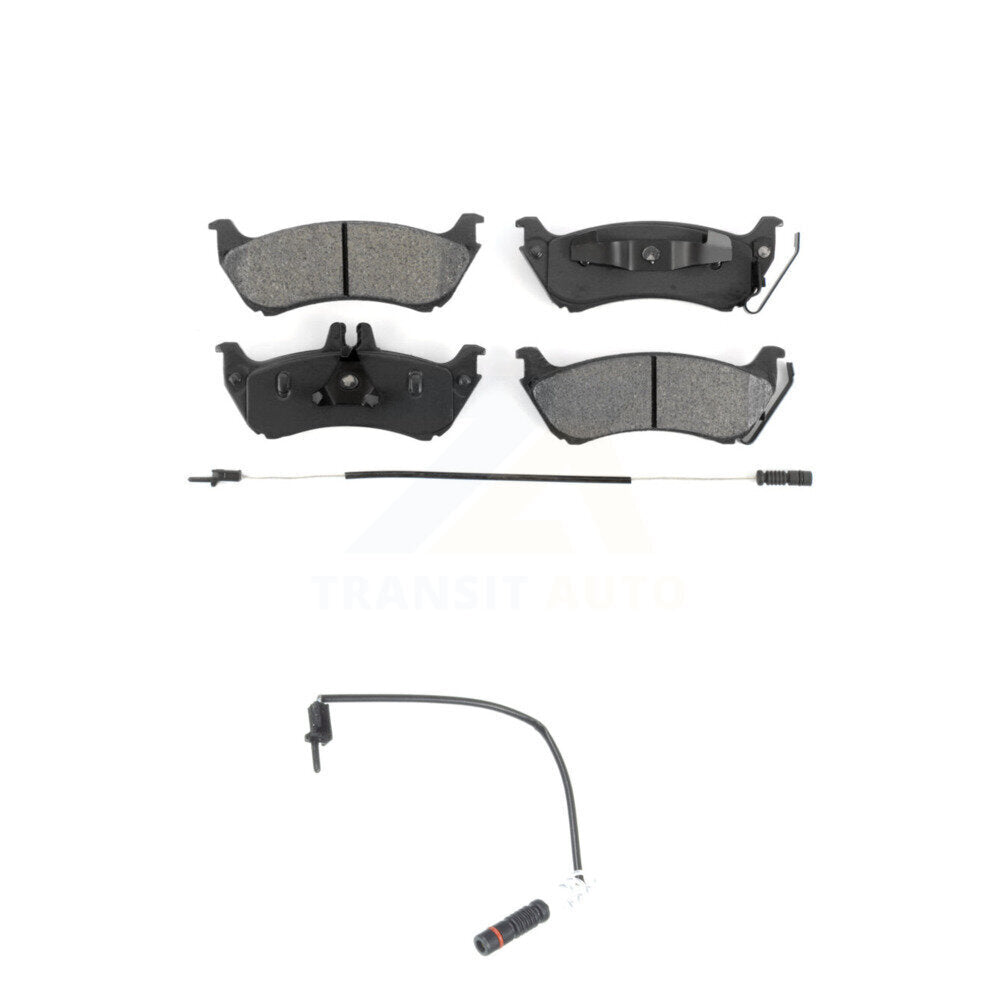 Semi-Metallic Brake Pad Extra Wear Sensor Rear Kit For Mercedes-Benz ML320 ML350