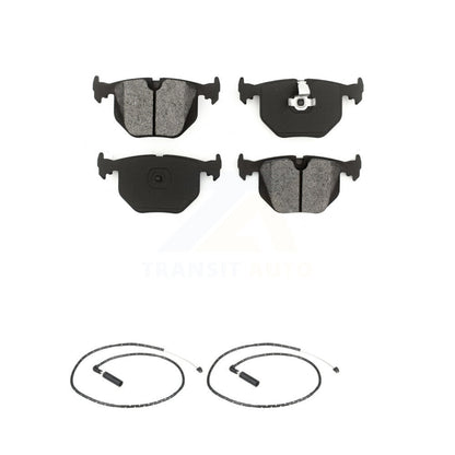 Semi-Metallic Disc Brake Pads And Wear Sensors Rear Kit For 2004-2010 BMW X3