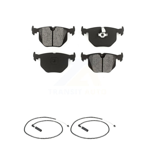 Semi-Metallic Disc Brake Pads And Wear Sensors Rear Kit For 2004-2010 BMW X3