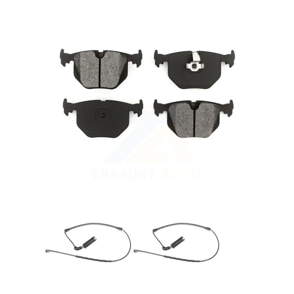 Semi-Metallic Disc Brake Pads And Wear Sensors Rear Kit For 2000-2006 BMW X5