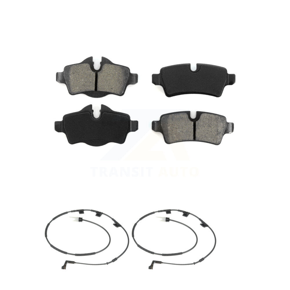 Semi-Metallic Disc Brake Pads And Wear Sensors Rear Kit For Mini Cooper