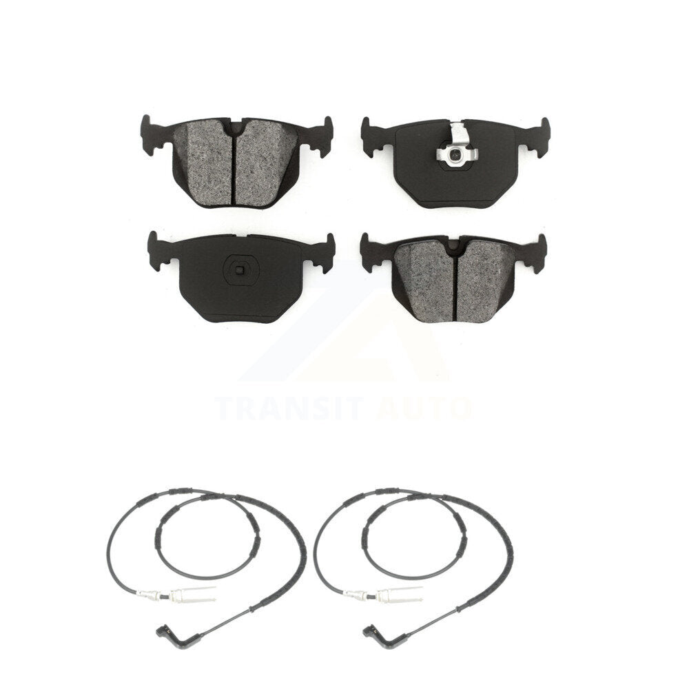 Semi-Metallic Disc Brake Pads And Wear Sensors Rear Kit For 2005 BMW 330xi 3.0L