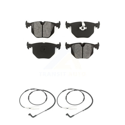 Semi-Metallic Disc Brake Pads And Wear Sensors Rear Kit For 2005 BMW 330xi 3.0L