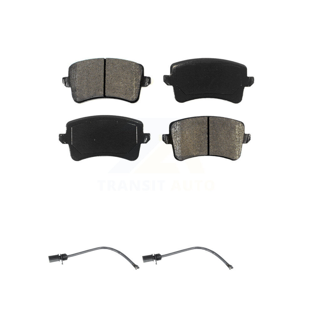 Semi-Metallic Disc Brake Pads And Wear Sensors Rear Kit For 2015 Audi Q5