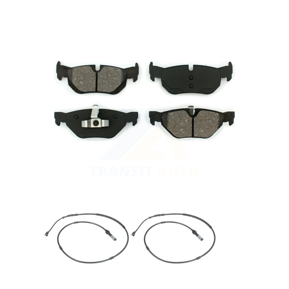 Semi-Metallic Disc Brake Pads Wear Sensor Rear Kit For 2013 BMW 328i xDrive 3.0L