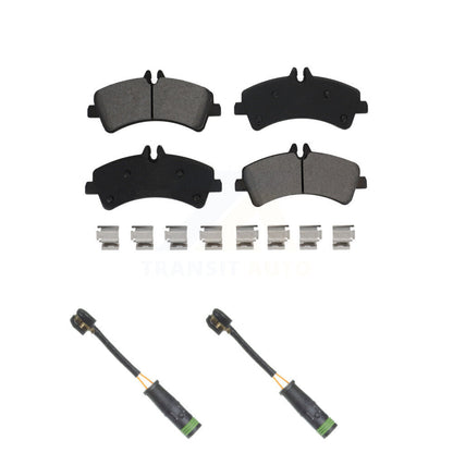 Semi-Metallic Brake Pad And Wear Sensor Rear Kit For Mercedes-Benz Sprinter 3500