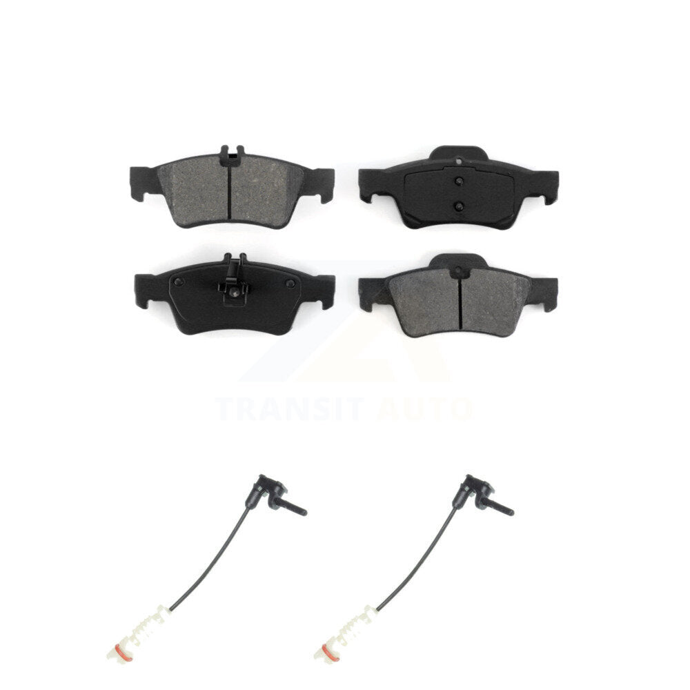 Semi-Metallic Disc Brake Pads And Wear Sensors Rear Kit For Mercedes-Benz E320