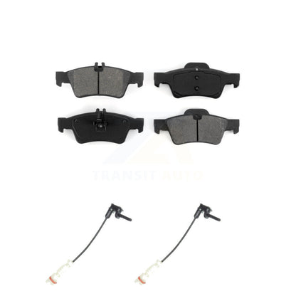 Semi-Metallic Disc Brake Pads And Wear Sensors Rear Kit For Mercedes-Benz E320