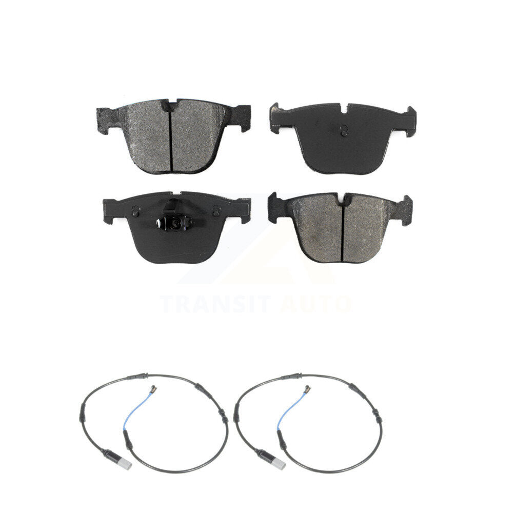 Semi-Metallic Disc Brake Pads & Wear Sensor Rear Kit For 2009-2010 BMW 535i 3.0L