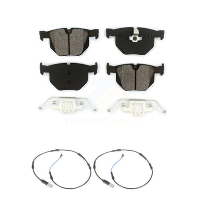 Semi-Metallic Disc Brake Pads And Wear Sensors Rear Kit For 2010 BMW 528i 3.0L
