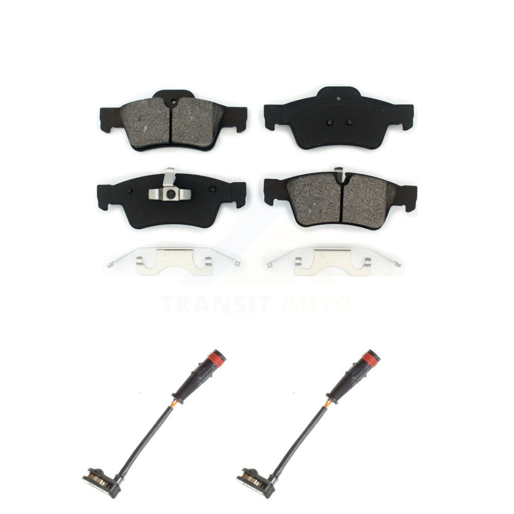 Semi-Metallic Brake Pads & Wear Sensor Rear Kit For Mercedes-Benz ML350 R350 G63