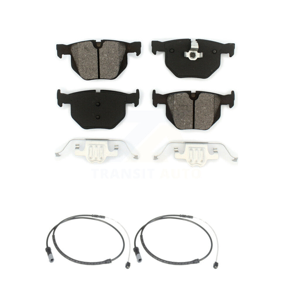 Semi-Metallic Disc Brake Pads And Wear Sensors Rear Kit For BMW X5 X6