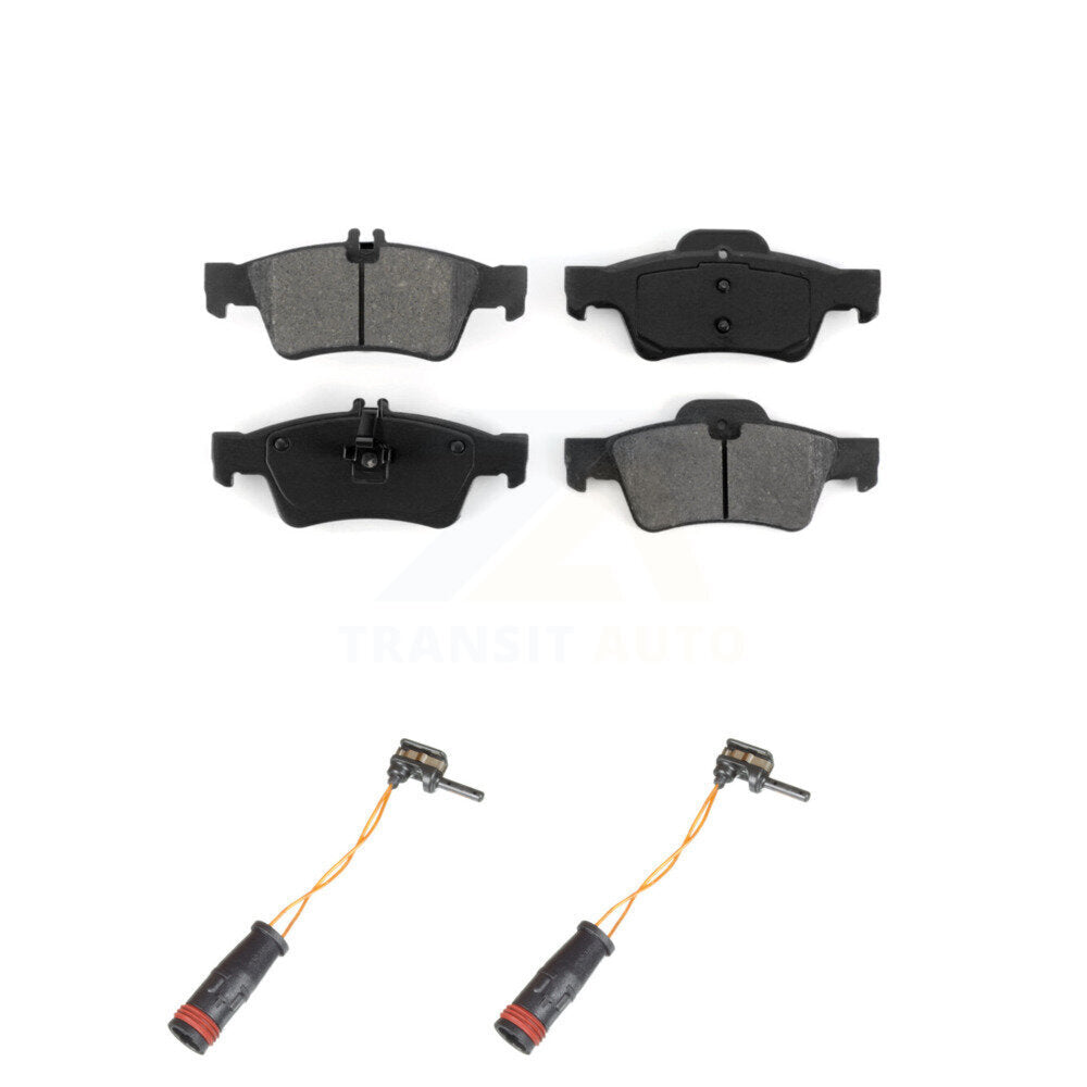 Semi-Metallic Brake Pads & Wear Sensor Rear Kit For Mercedes-Benz E350 E550 S550