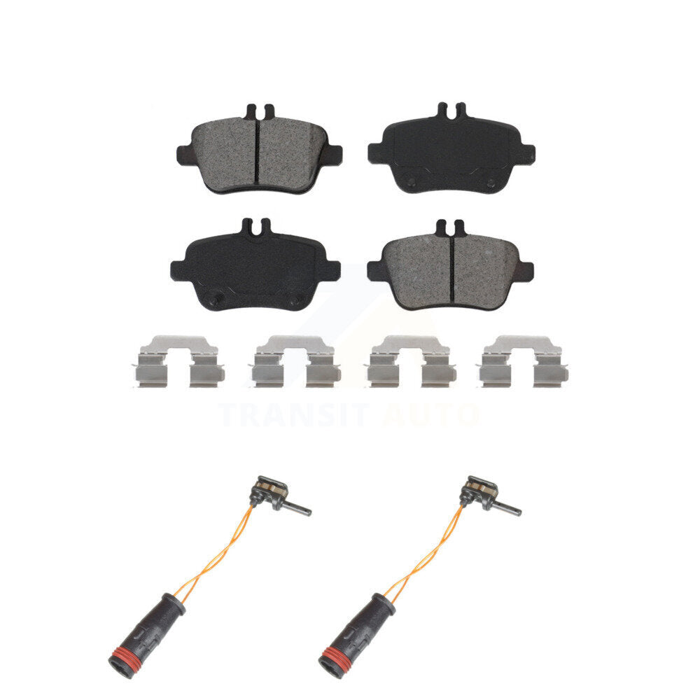 Semi-Metallic Disc Brake Pads And Wear Sensors Rear Kit For Mercedes-Benz SLK350