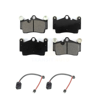 Semi-Metallic Disc Brake Pads And Wear Sensors Rear Kit For Porsche Cayenne
