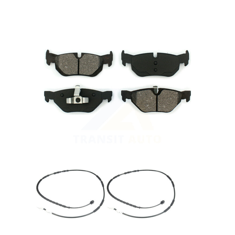 Semi-Metallic Disc Brake Pads And Wear Sensors Rear Kit For BMW 328i xDrive 128i