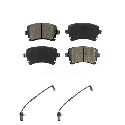 Semi-Metallic Brake Pads Wear Sensor Rear Kit For 2010 Audi A8 Quattro 6.0L/4.2L