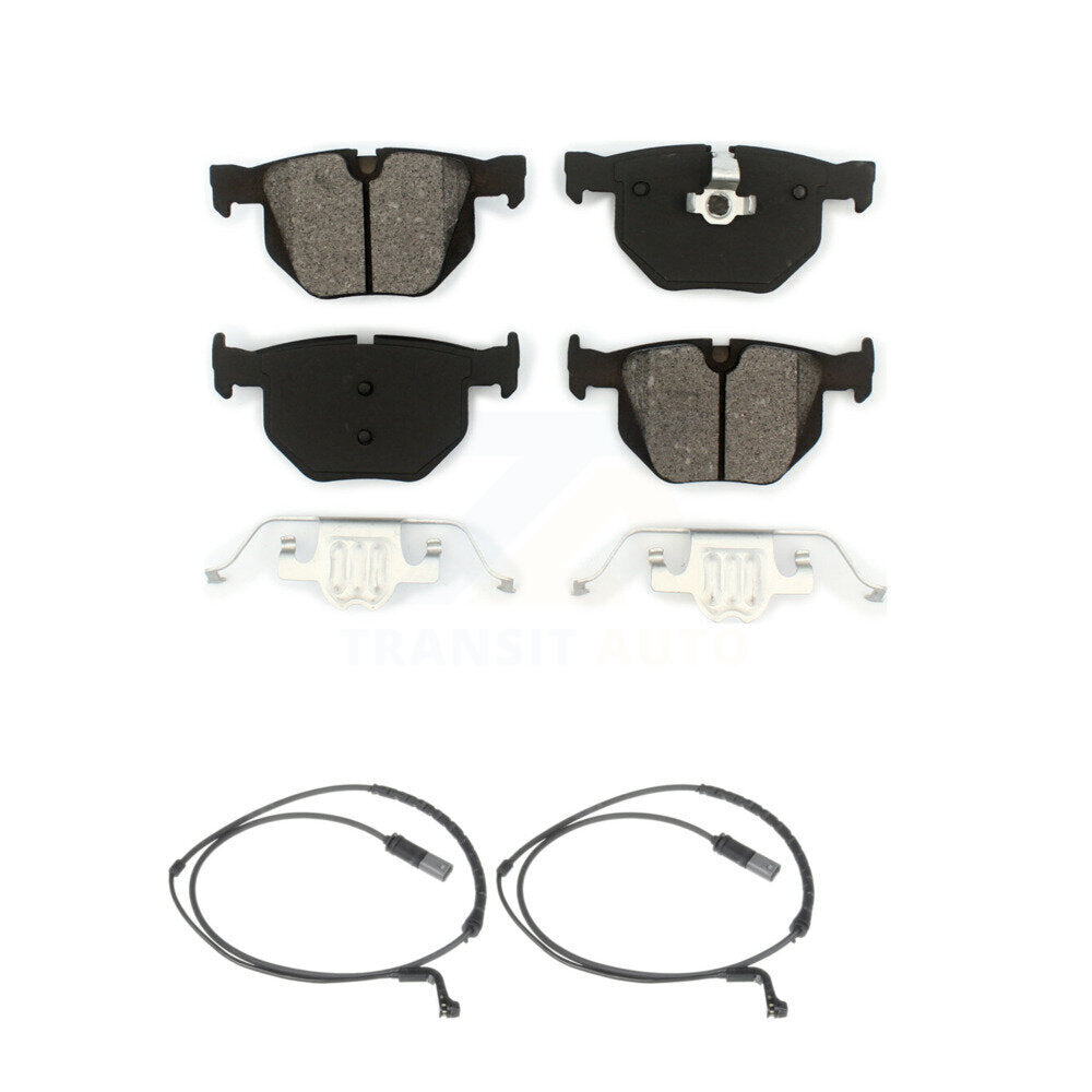 Semi-Metallic Disc Brake Pads And Wear Sensors Rear Kit For BMW X5 X6