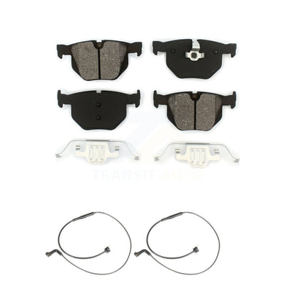Semi-Metallic Brake Pad And Wear Sensor Rear Kit For BMW 530xi 535i xDrive 535xi