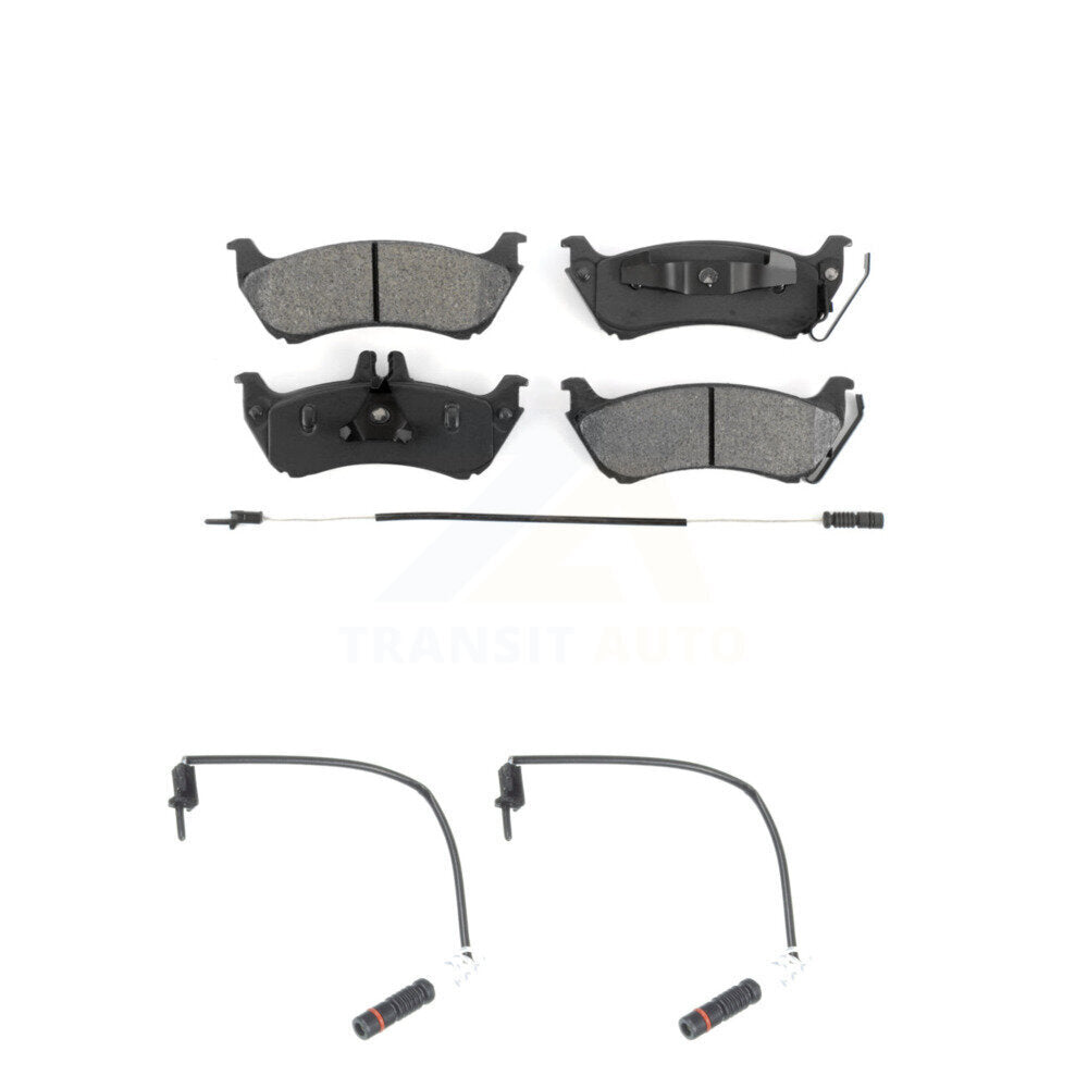 Semi-Metallic Brake Pad Extra Wear Sensor Rear Kit For Mercedes-Benz ML320 ML350