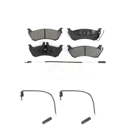 Semi-Metallic Brake Pad Extra Wear Sensor Rear Kit For Mercedes-Benz ML320 ML350