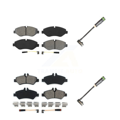Semi-Metallic Disc Brake Pads And Extra Wear Sensors Front Rear Kit For