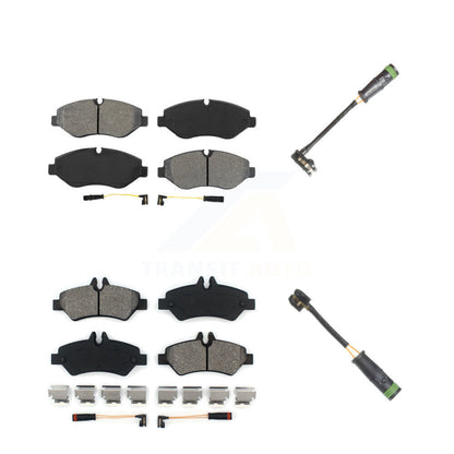 Semi-Metallic Disc Brake Pads And Extra Wear Sensors Front Rear Kit For
