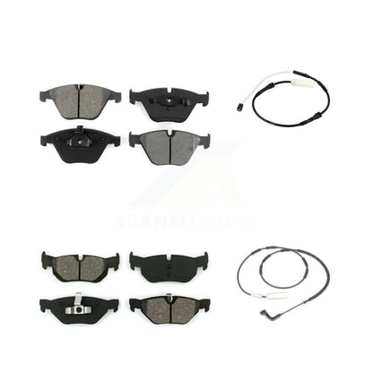 Semi-Metallic Disc Brake Pads And Wear Sensors Front Rear Kit For BMW 323i 328i