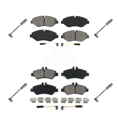 Semi-Metallic Disc Brake Pads And Extra Wear Sensors Front Rear Kit For