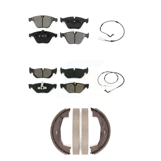 Semi-Metallic Disc Brake Pads Wear Sensor Front Rear Kit (5Pc) For BMW 328i 323i