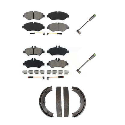 Semi-Metallic Disc Brake Pads And Extra Wear Sensors Front Rear Kit For