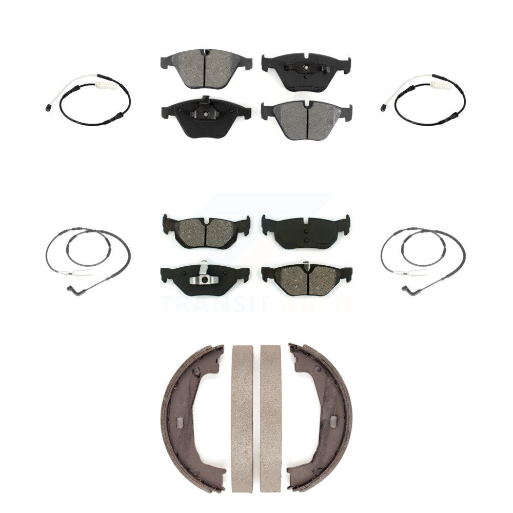 Semi-Metallic Disc Brake Pads Wear Sensor Front Rear Kit (7Pc) For BMW 323i 328i