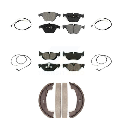 Semi-Metallic Disc Brake Pads Wear Sensor Front Rear Kit (7Pc) For BMW 323i 328i