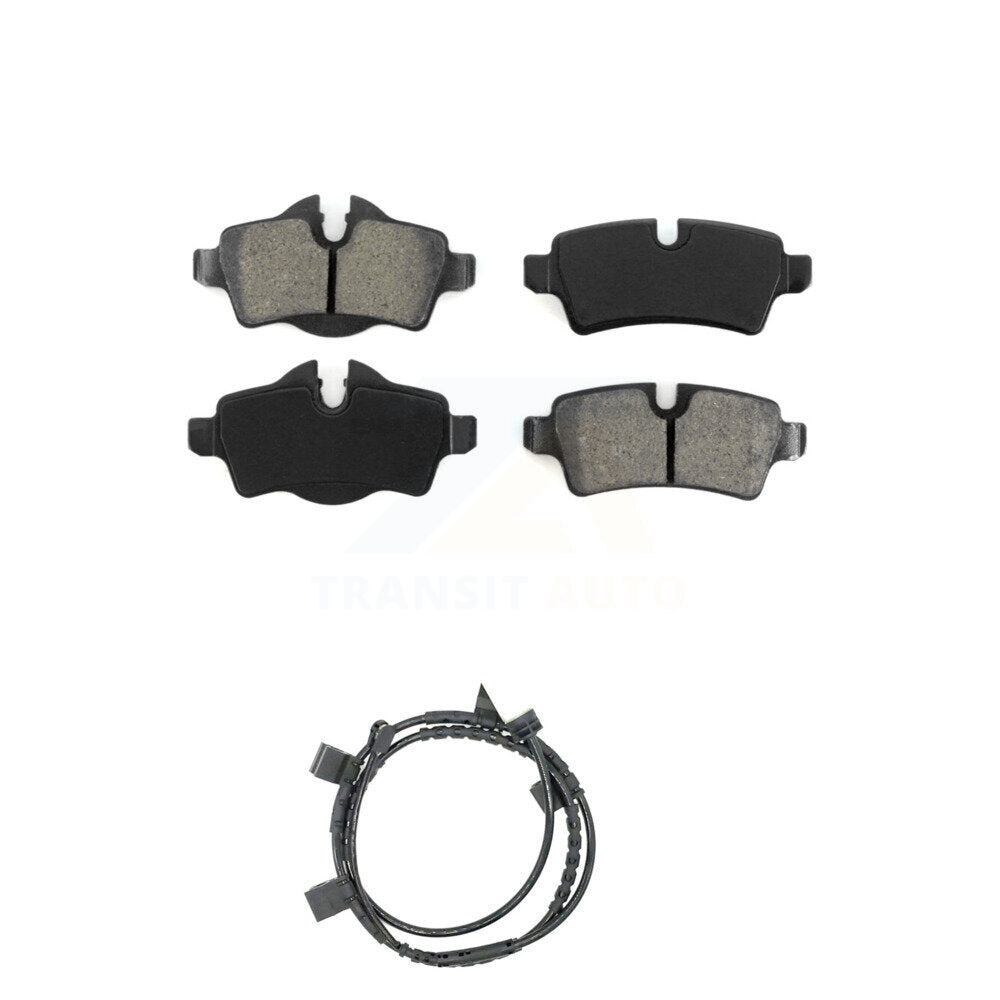 Semi-Metallic Disc Brake Pads And Wear Sensors Rear Kit For Mini Cooper
