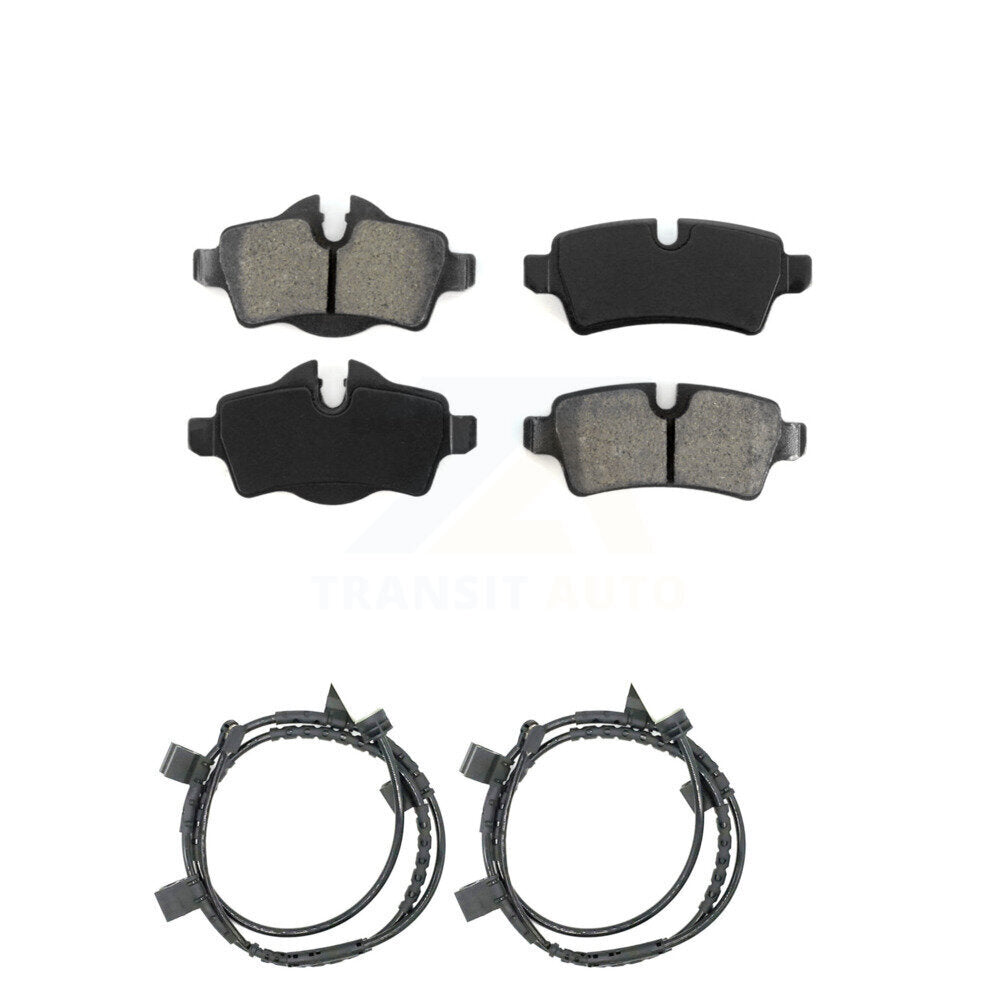 Semi-Metallic Disc Brake Pads And Wear Sensors Rear Kit For Mini Cooper