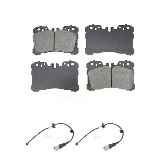 Semi-Metallic Disc Brake Pads And Wear Sensors Front Kit For Lexus LS500 LS500h