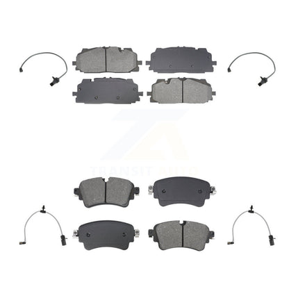Semi-Metallic Disc Brake Pad & Wear Sensor Front Rear Kit For Audi A6 Quattro A7