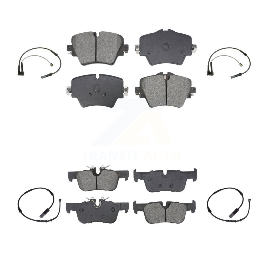 Semi-Metallic Brake Pad And Wear Sensor Front Rear Kit For BMW X1 Mini Cooper X2