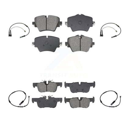 Semi-Metallic Brake Pad And Wear Sensor Front Rear Kit For BMW X1 Mini Cooper X2