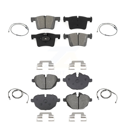 Semi-Metallic Disc Brake Pads And Wear Sensors Front Rear Kit For BMW X3 X4